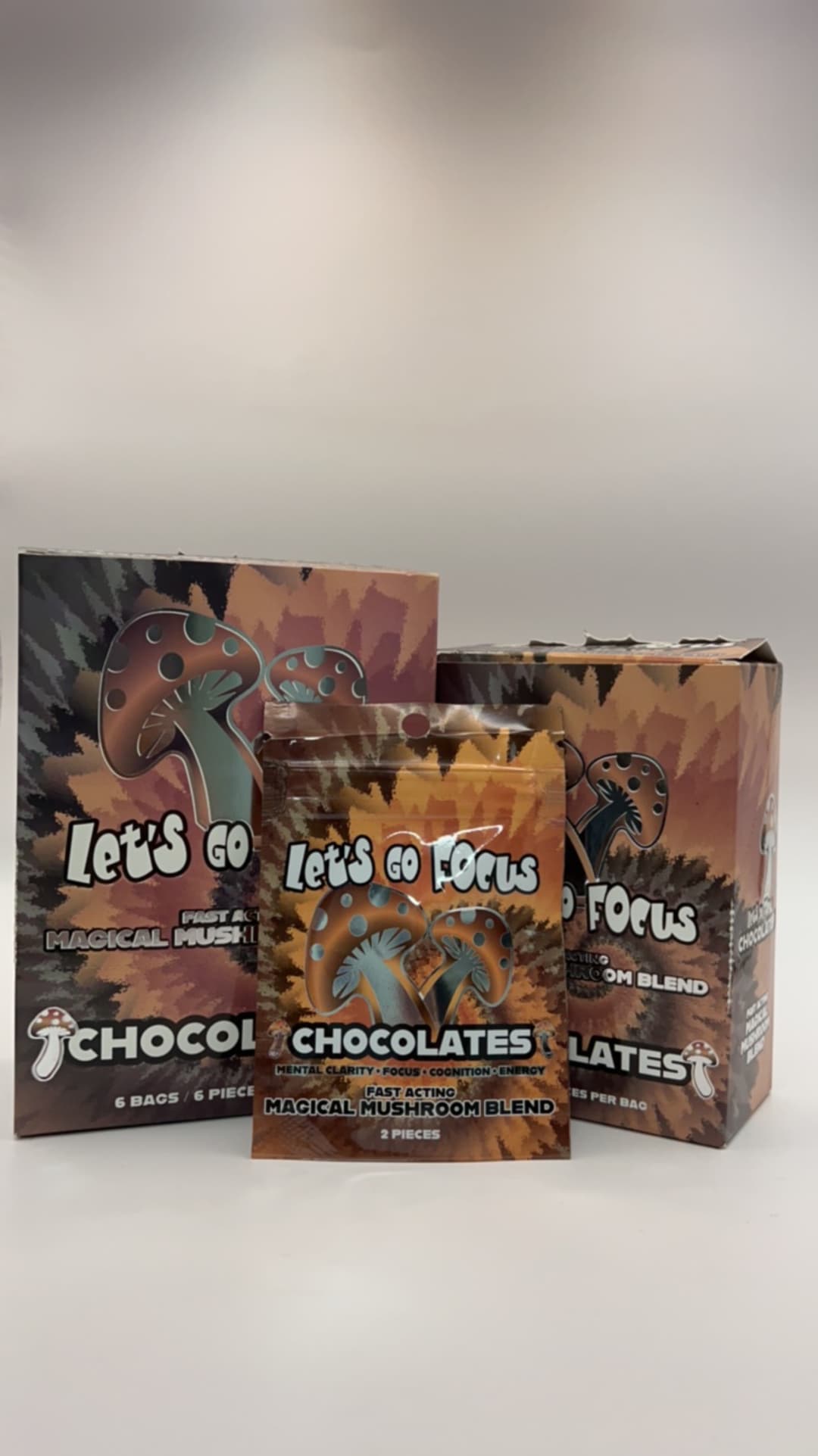 Lets Go Focus Mushroom Chocolates 6pk